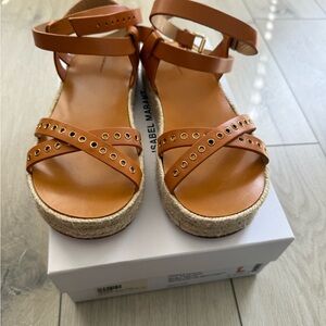 Isabel Marant Luggage Brown Melyz Espadrilles. Size French 37. Fits US 7. NWT